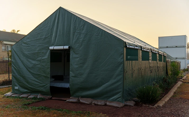 A-frame shelter front view