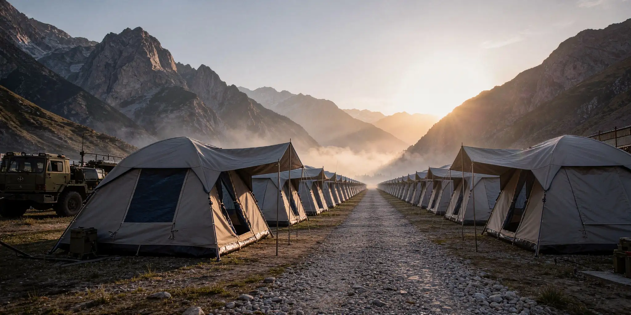 Bow tent military shelter solution